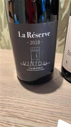 Rhône Valley Vacqueyras Domaine Parc des Seigneurs La Réserve 2018