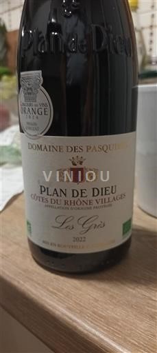 Rhônevallei Côtes-du-rhône-villages Domaine Des Pasquiers Les Grès 2022