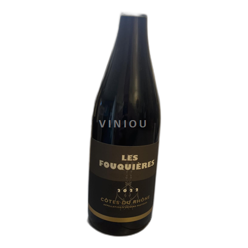 Vin Rouge sec Les Fouquières 2022 France Vallée du Rhône Côtes-du-rhône