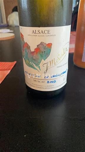 Alsazia Moscato Sélection de Grains Nobles J.M. Sohler 2003