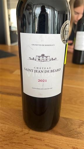 Bordeaux Saint-Émilion Grand Cru Saint Jean de Béard 2021