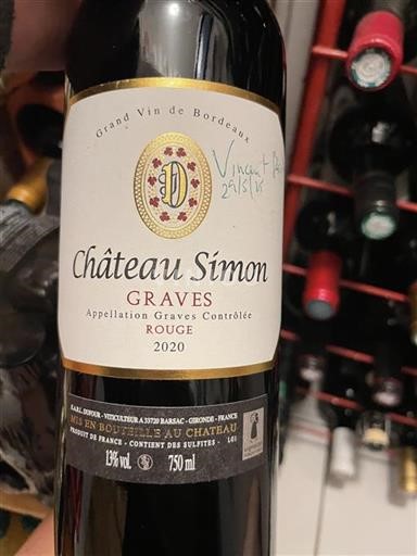 Bordeaux Graves Château Simon 2020