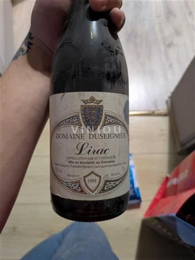 Vallée du Rhône Lirac Domaine Duseigneur 1998