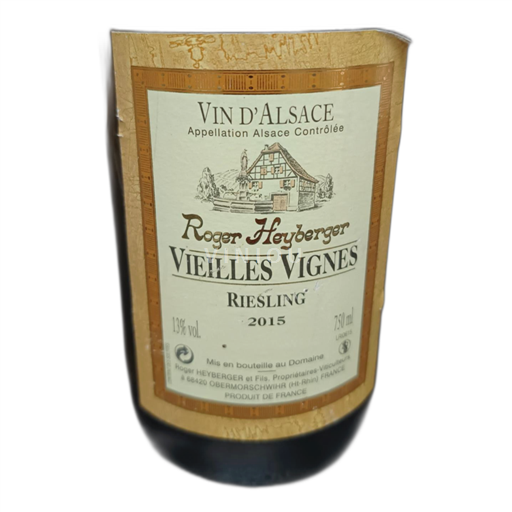 Vin Blanc sec Vieilles Vignes Roger Heyberger 2015 France Alsace