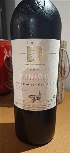 Vin Rouge sec Virginie de Valandraud Château Valandraud 2017 France Bordeaux Saint-Émilion AOC Grand Cru