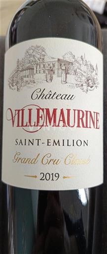 Burdeos Saint-Émilion Grand Cru Classé Villemaurine 2019