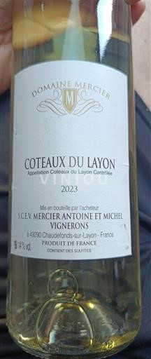 Loire Valley Coteaux du Layon Domaine Mercier 2023