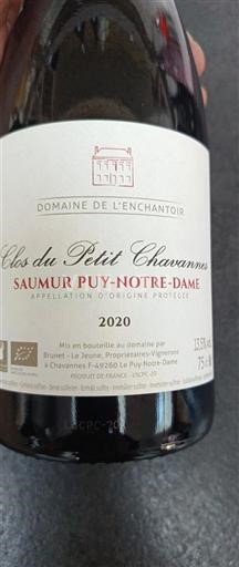 Valle della Loira Saumur Puy-Notre-Dame Domaine L'Enchantoir Clos du Petit Chavannes 2020