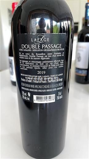 Languedoc and Roussillon Côtes Catalanes Lafage Double Passage 2019