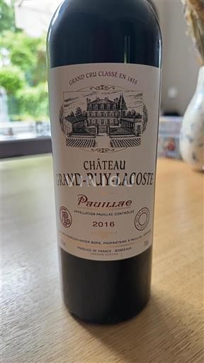 Bordeaux Pauillac Grand Cru Grand-Puy-Lacoste 2016