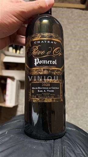 Bordeaux Pomerol Château Rêve Or 2020
