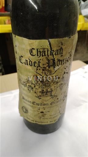 Burdeos Saint-Émilion Gran Cru Grand Cru Château Cadet-Pontet 1978