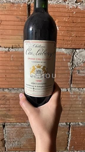 Bordeaux Saint-Estèphe Grand Cru Cos Labory 1998