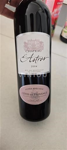 Vin Rouge sec Cuvée Spéciale Château Astros 2004 France Provence Côtes-de-provence