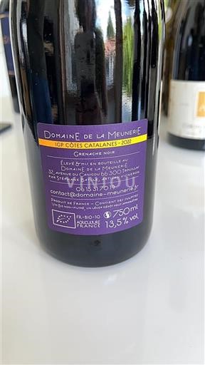 Linguadoca e Rossiglione Côtes catalanes Domaine La Meunerie Grenache noir 2022
