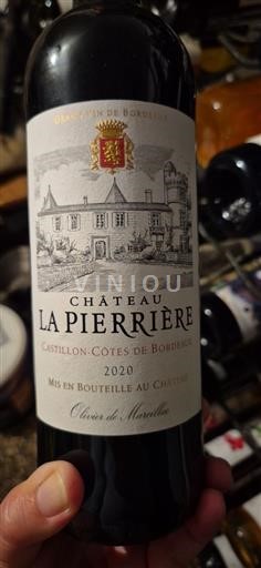 Bordeaux Castillon Côtes de Bordeaux Château La Pierrière 2020