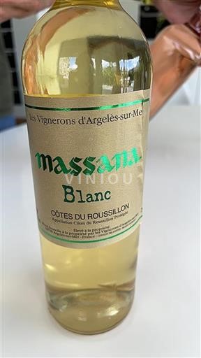Roussillon Côtes-du-Roussillon Les Vignerons Argelès-sur-Mer Massana Blanc 2022