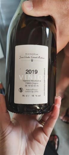 Savoie en Bugey Chignin Jean-Charles Girard-Madoux 2019