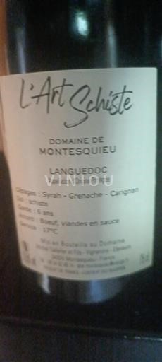 Languedoc Domaine Montesquieu L'Art Schiste 2021