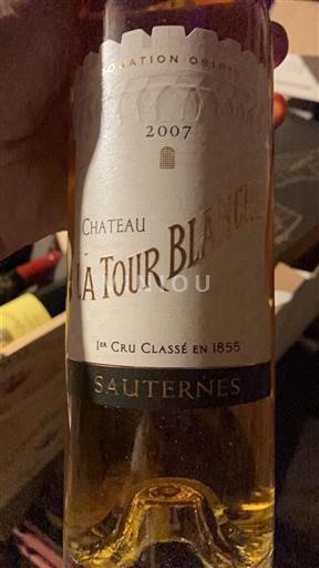 Bordeaux Sauternes Premier Cru La Tour Blanche 2007