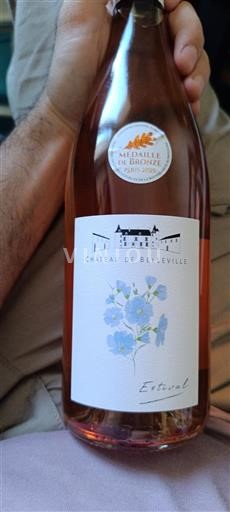 Vin Rosé sec Estuval Château Belleville 2024 France Bordeaux