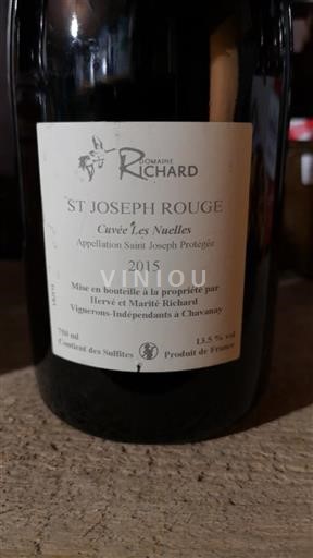 Rhône-dalen Saint-Joseph Domaine Richard Les Nuelles 2015