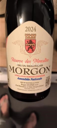 Beaujolais Morgon Roger Dupré Réserve des Marcellins 2024