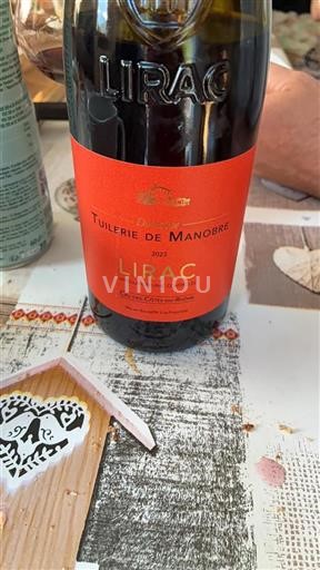 Vin Rouge sec Domaine Tuilerie de Manobre 2022 France Vallée du Rhône Lirac