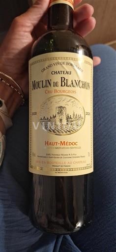 Bordeaux Haut-Médoc Cru Bourgeois Château Moulin de Blanchon 2020