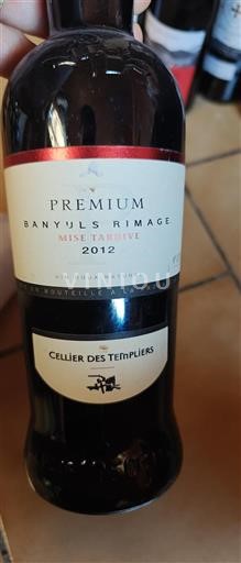 Roussillon Banyuls Cellier des Templiers Mise Tardive 2012