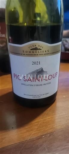 Languedoc Pic-saint-loup Club des Sommeliers 2021