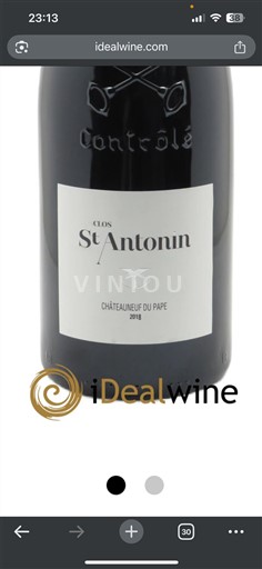 Rhône Valley Châteauneuf-du-Pape Clos St Antonin 2018