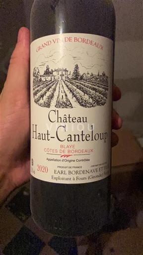 Bordeaux Blaye-Côtes-de-Bordeaux Château Haut-Canteloup 2020