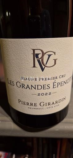 Burgundsko Beaune Premier Cru Pierre Girardin Les Grandes Épenotes 2022