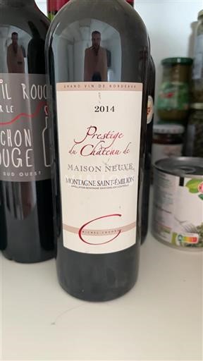Bordeaux Montagne-Saint-Émilion Château Maison Neuve Prestige 2014
