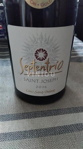 Rhône Valley Saint Joseph Cave Saint-Désirat Septentrio 2016