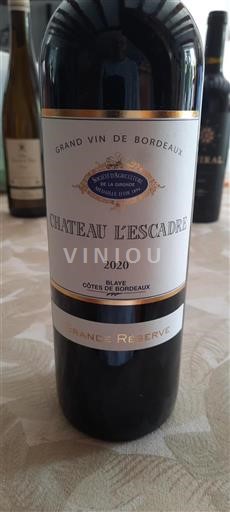 Bordeaux Blaye-côtes-de-bordeaux Château L'Escadre Grande Réserve 2020