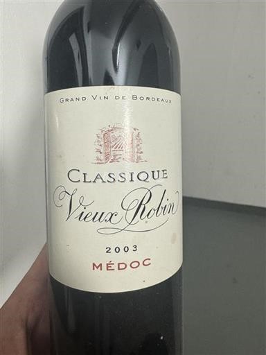 Bordeaux Médoc Vieux Robin Classique 2003