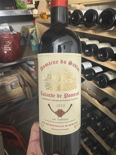Bordeaux Lalande-de-pomerol Domaine Sablon 2018