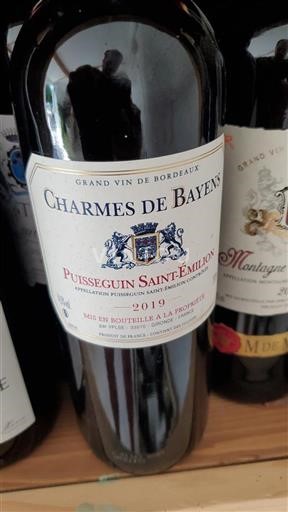 Bordeaux Puisseguin-saint-émilion Charmes de Bayens 2019