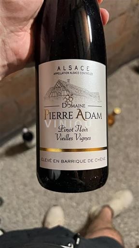 Vin Rouge sec Vieilles Vignes Domaine Pierre Adam 2022 France Alsace Pinot noir