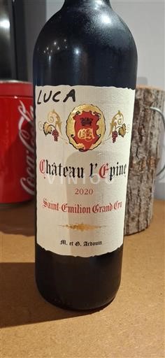 Bordeaux Saint-Émilion Grand Cru Château L'Épine 2020