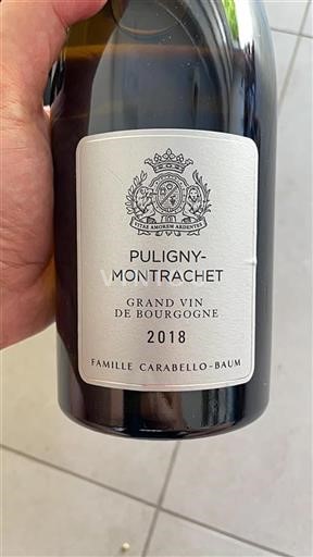 Borgoña Puligny-Montrachet Grand Cru Famille Carabello-Baum 2018