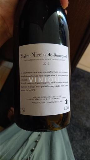 Valle della Loira Saint-Nicolas-De-Bourgueil Les Héritiers A.D 2019