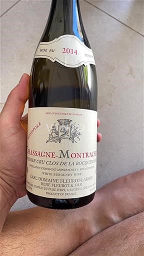 Vin Blanc sec Clos de la Rocquemaure Domaine Fleurot-Larose 2014 France Bourgogne Chassagne-montrachet AOC Premier Cru