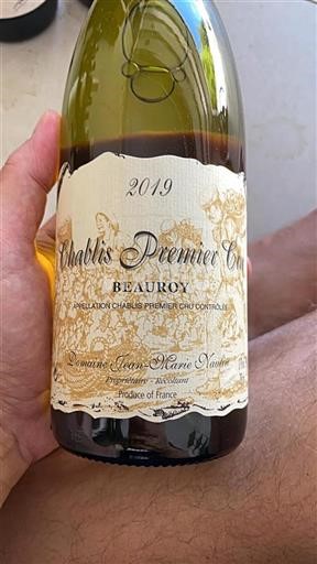 Burgundy Chablis Premier Cru Domaine Jean-Marie Naulin Beauroy 2019