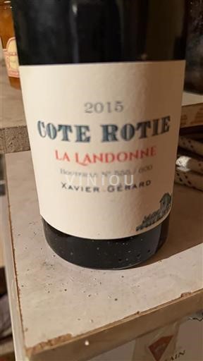 Vin Rouge sec La Landonne Xavier Gérard 2015 France Vallée du Rhône Côte-rôtie
