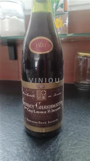 Vin Rouge sec Lavaux St-Jacques Domaine René Leclerc 1981 France Bourgogne Gevrey-chambertin Premier Cru