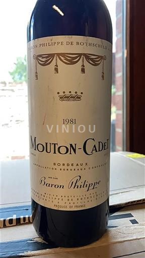 Bordeaux Baron Philippe de Rothschild Mouton-Cadet 1981