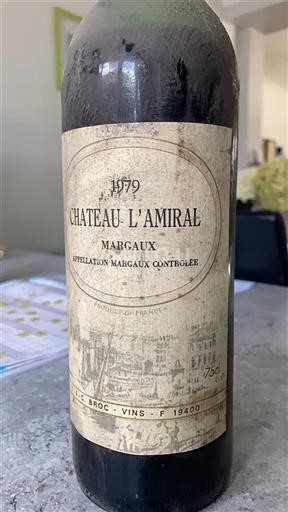 Bordeaux Margaux Château L'Amiral 1979